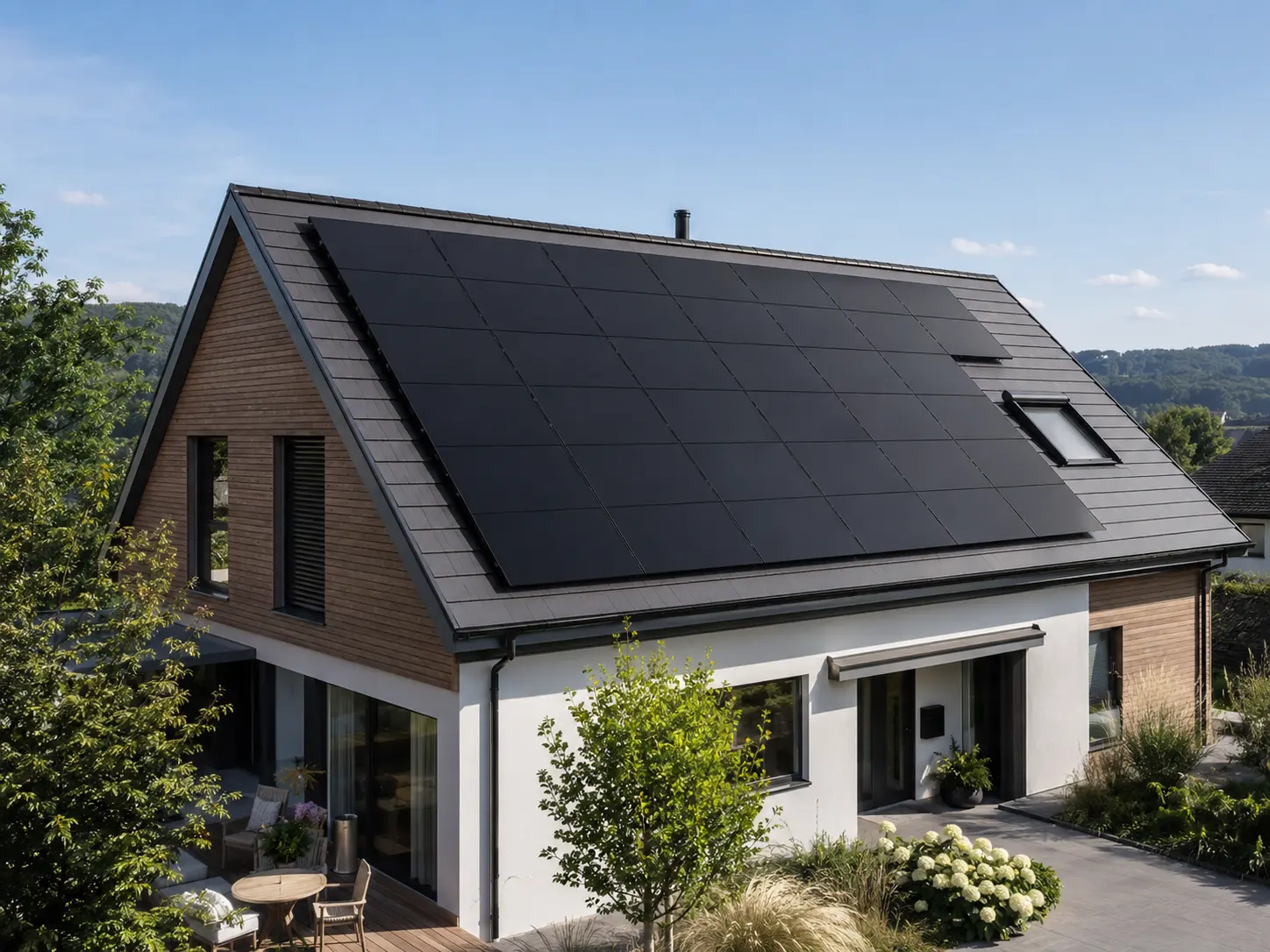Solar panels installed on a residential rooftop